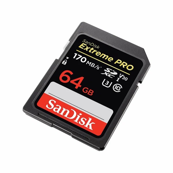 Карта памяти SanDisk Extreme SDXC 64Gb V30 UHS-I U3 (170/80 MB/s)