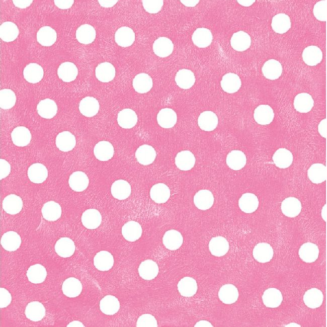 Бумага глянц. белый горошек на розовом, рулон 100х70см, 10 листов 53133
