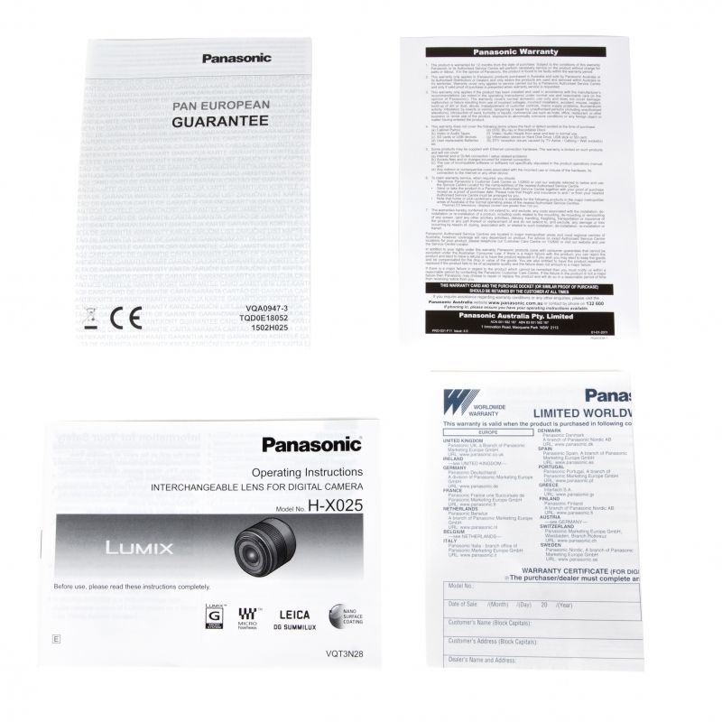 Panasonic Lumix 25mm f/1.4 (H-X025E)