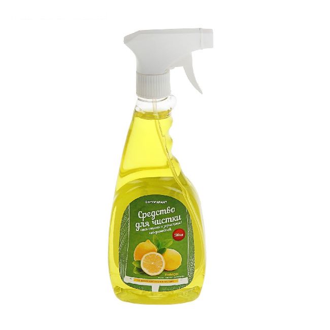 ЕВРОГАРАНТ Средство для чистки стеклянных и зеркальных поверхностей Лимон 500мл